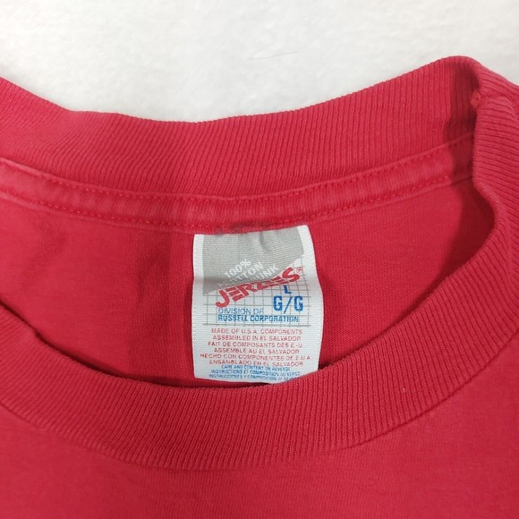 Vintage Jerzees 1998 Ohio State Buckeyes Size Large Scarlett & Gray T-Shirt - Picture 4 of 8